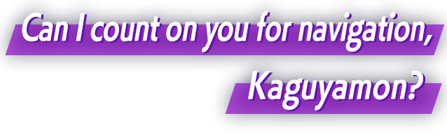 Can I count on you for navigation, Kaguyamon?